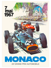 Vintage Grand Prix Monaco - Art Print
